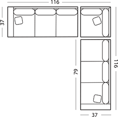 76 DRAKE SECTIONAL