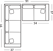 76 DRAKE SECTIONAL